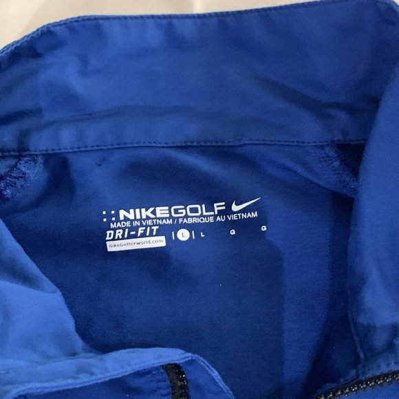 Nike Golf Tour Mens Performance Dri-Fit 1/2 Zip Pullover Jacket Size L Men Blue - Picture 5 of 6